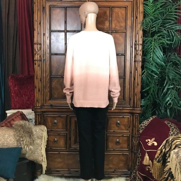 LOFT 100% Cotton Canyon Rose Ombre Sweater - Picture 5 of 13